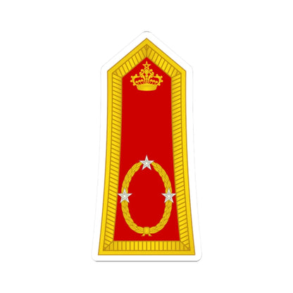 18 Moroccan Army MG (Morocco) (Military Rank) STICKER Vinyl Kiss-Cut Decal 2 Inch White - The Sticker Space