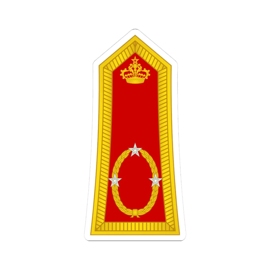 18 Moroccan Army MG (Morocco) (Military Rank) STICKER Vinyl Kiss-Cut Decal 3 Inch White - The Sticker Space