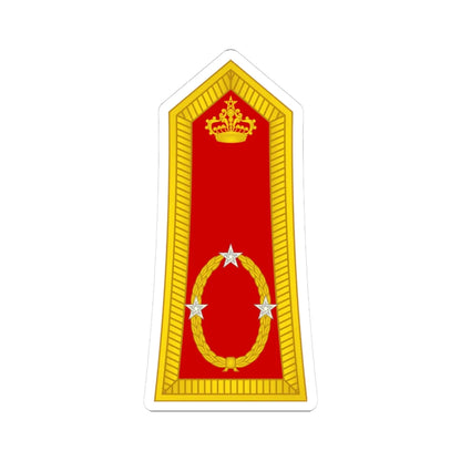 18 Moroccan Army MG (Morocco) (Military Rank) STICKER Vinyl Kiss-Cut Decal 3 Inch White - The Sticker Space