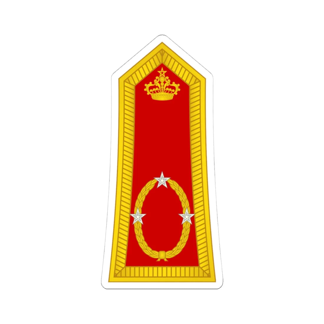 18 Moroccan Army MG (Morocco) (Military Rank) STICKER Vinyl Kiss-Cut Decal 4 Inch White - The Sticker Space