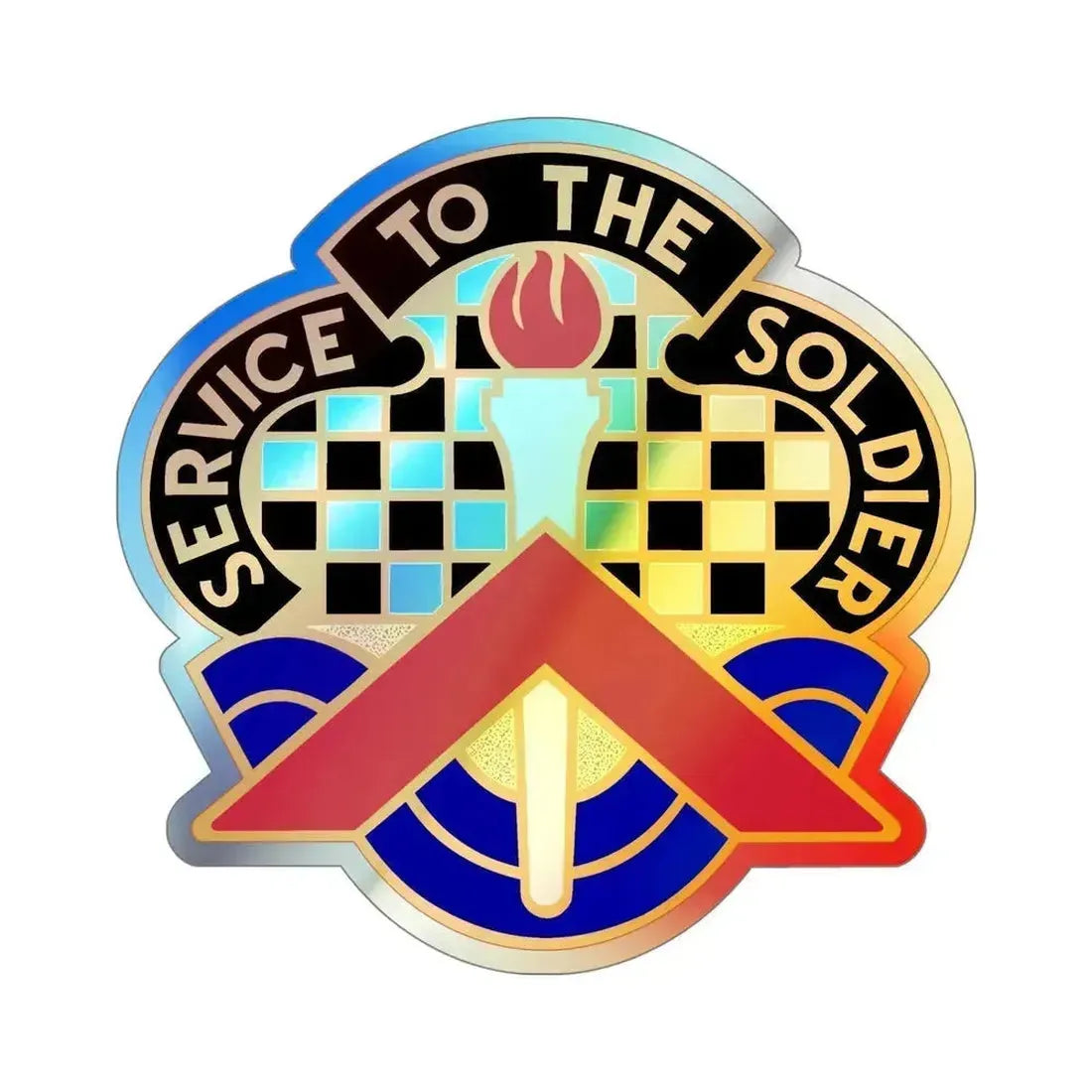 18 Personnel Services Battalion (U.S. Army) Holographic STICKER Die-Cut Vinyl Decal 5 Inch Holographic - The Sticker Space