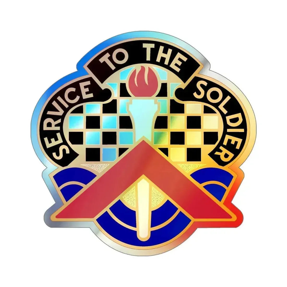 18 Personnel Services Battalion (U.S. Army) Holographic STICKER Die-Cut Vinyl Decal 6 Inch Holographic - The Sticker Space