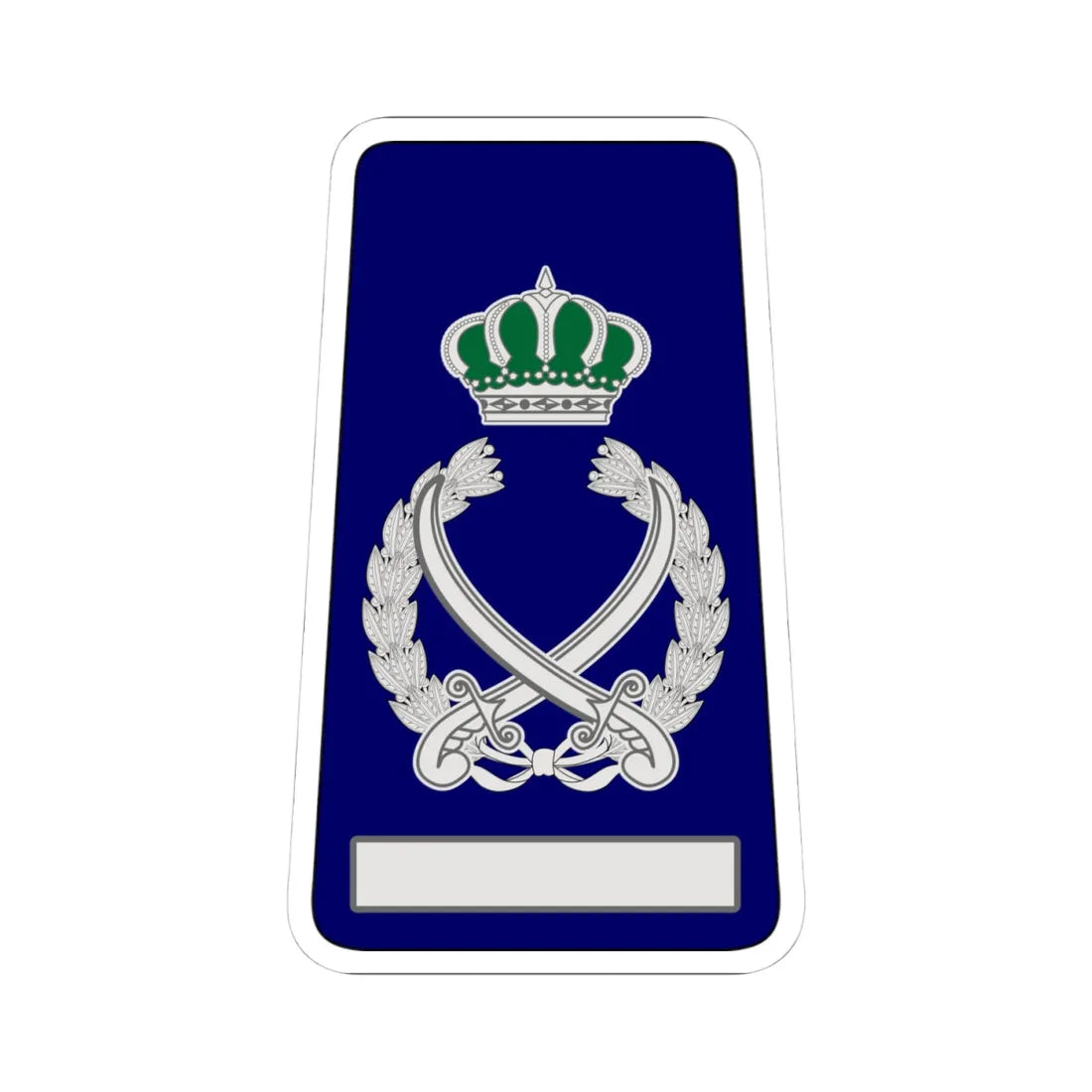 18. RJN FM (Jordan) (Military Rank) STICKER Vinyl Kiss-Cut Decal 4 Inch White - The Sticker Space