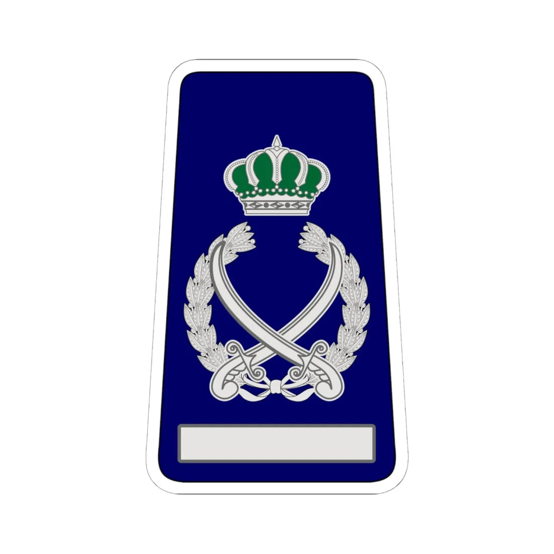 18. RJN FM (Jordan) (Military Rank) STICKER Vinyl Kiss-Cut Decal 6 Inch White - The Sticker Space