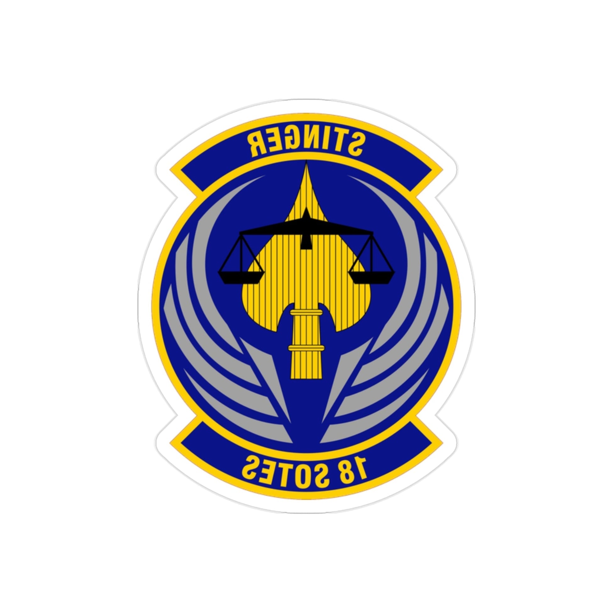 18 Special Operations Test and Evaluation Squadron AFSOC (U.S. Air Force) REVERSE PRINT Transparent STICKER-2" × 2"-The Sticker Space