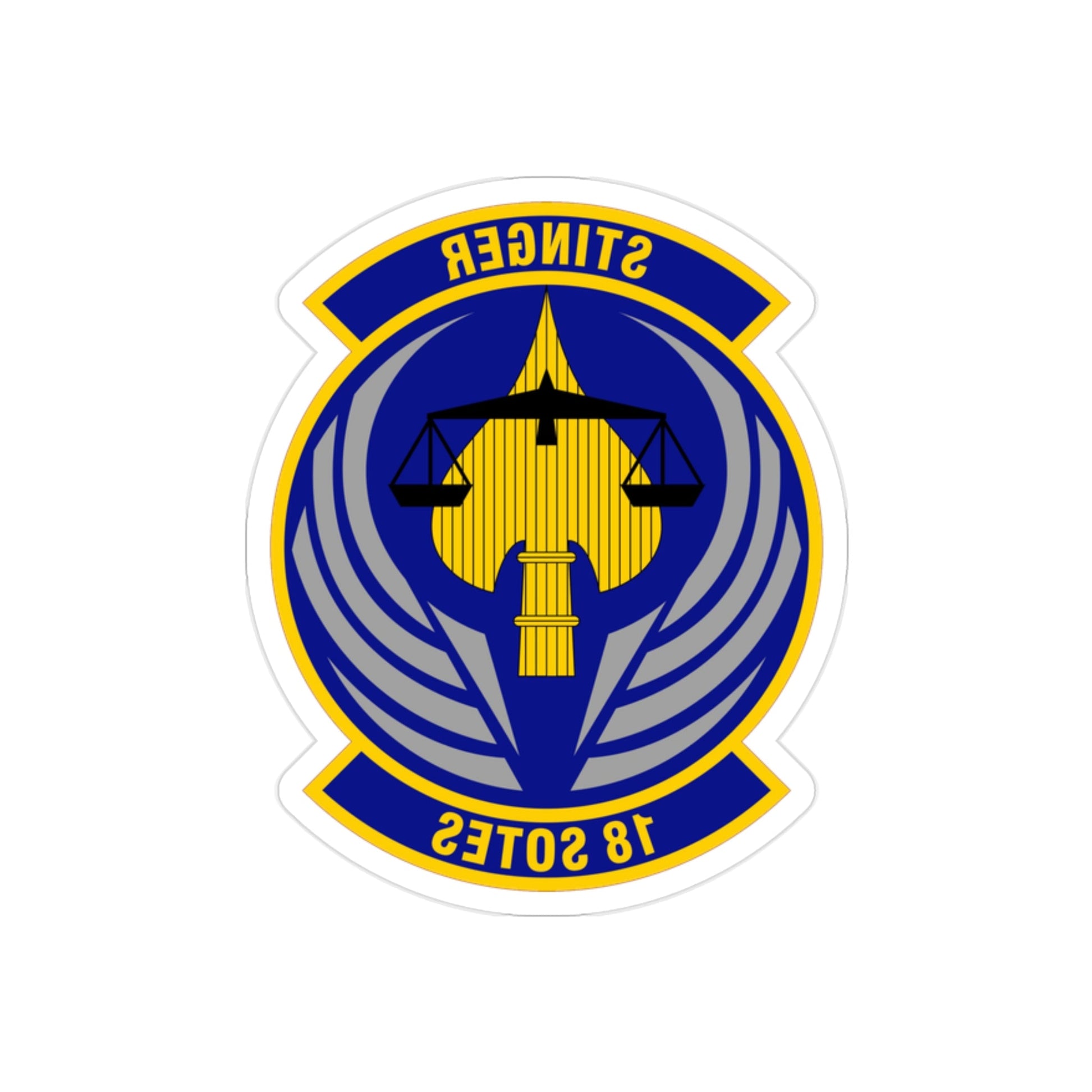 18 Special Operations Test and Evaluation Squadron AFSOC (U.S. Air Force) REVERSE PRINT Transparent STICKER-2" × 2"-The Sticker Space