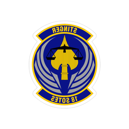 18 Special Operations Test and Evaluation Squadron AFSOC (U.S. Air Force) REVERSE PRINT Transparent STICKER-2" × 2"-The Sticker Space