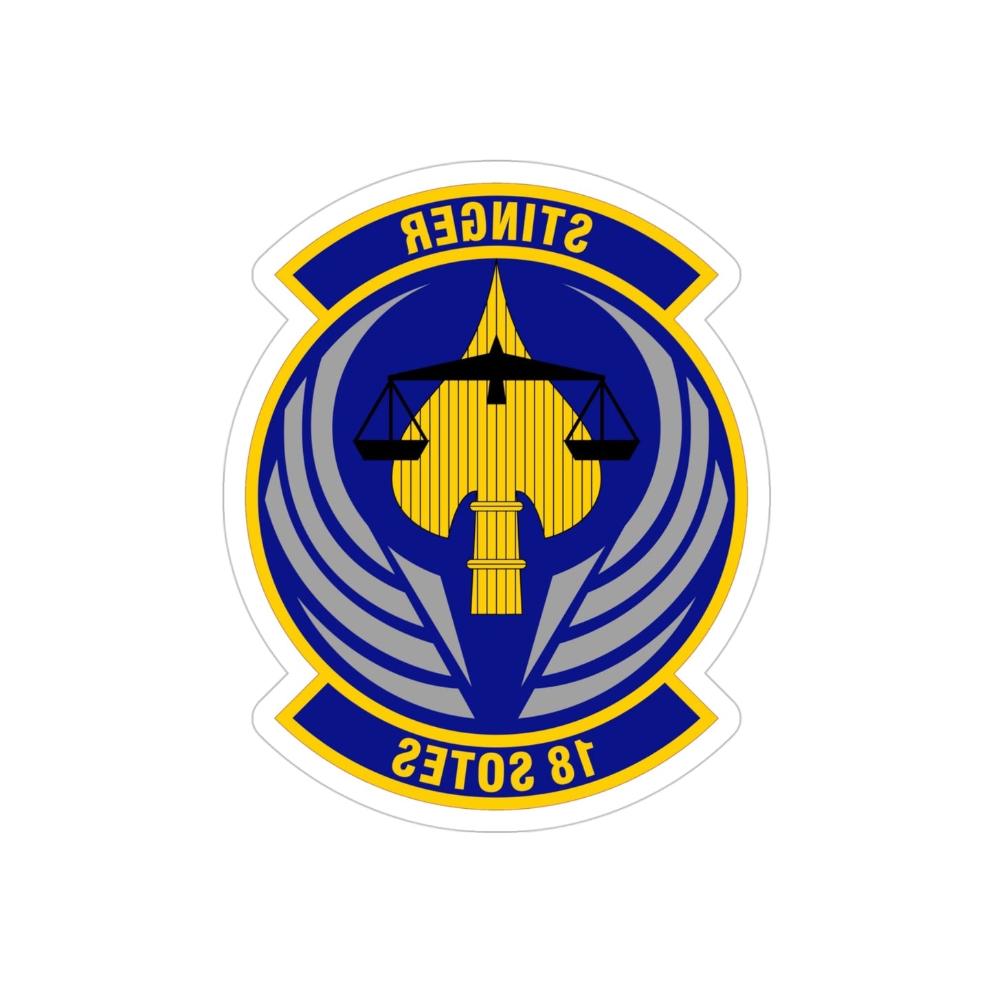 18 Special Operations Test and Evaluation Squadron AFSOC (U.S. Air Force) REVERSE PRINT Transparent STICKER-4" × 4"-The Sticker Space