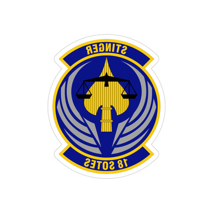 18 Special Operations Test and Evaluation Squadron AFSOC (U.S. Air Force) REVERSE PRINT Transparent STICKER-4" × 4"-The Sticker Space