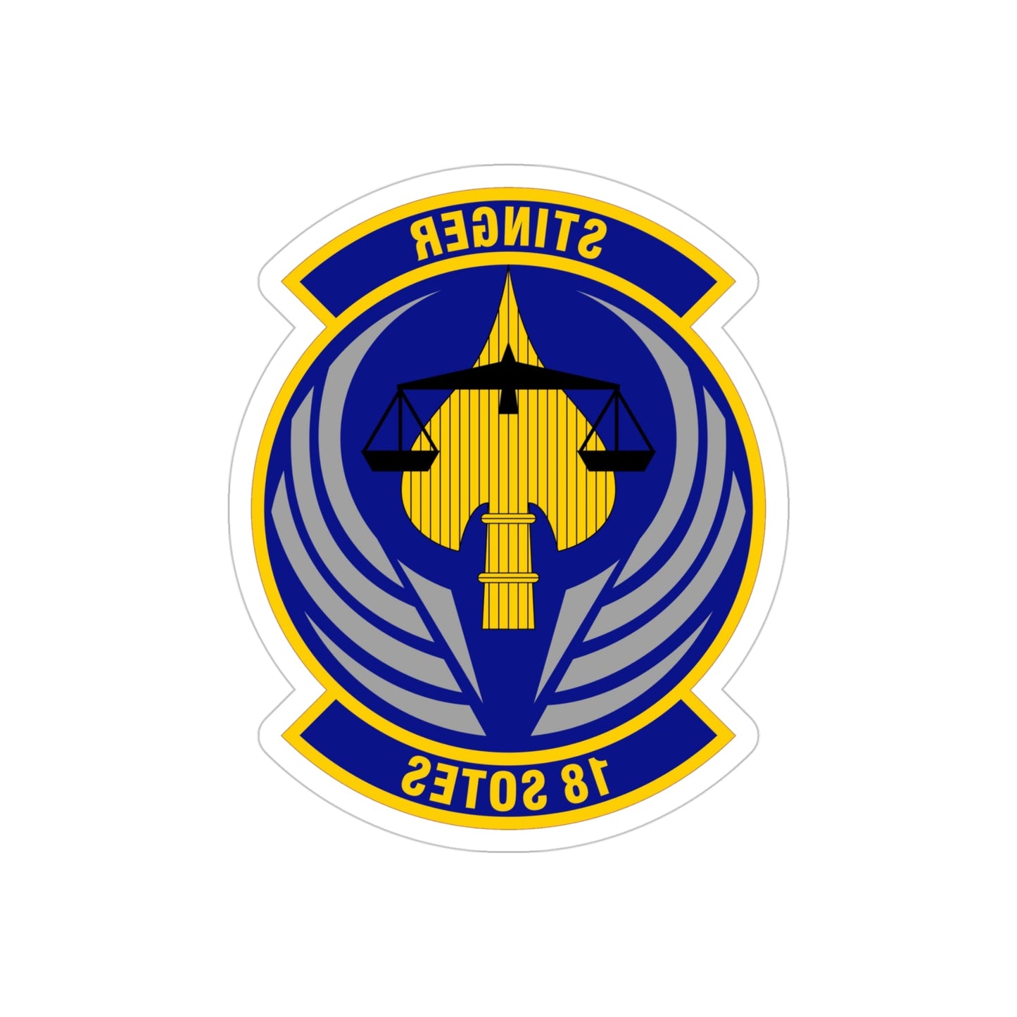 18 Special Operations Test and Evaluation Squadron AFSOC (U.S. Air Force) REVERSE PRINT Transparent STICKER-4" × 4"-The Sticker Space