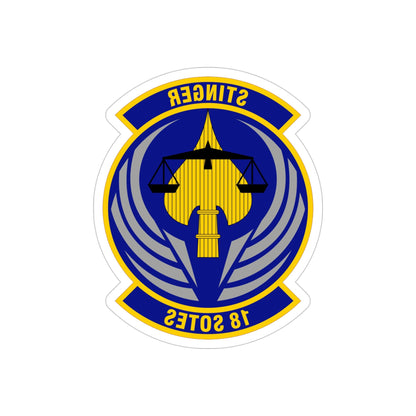 18 Special Operations Test and Evaluation Squadron AFSOC (U.S. Air Force) REVERSE PRINT Transparent STICKER-4" × 4"-The Sticker Space