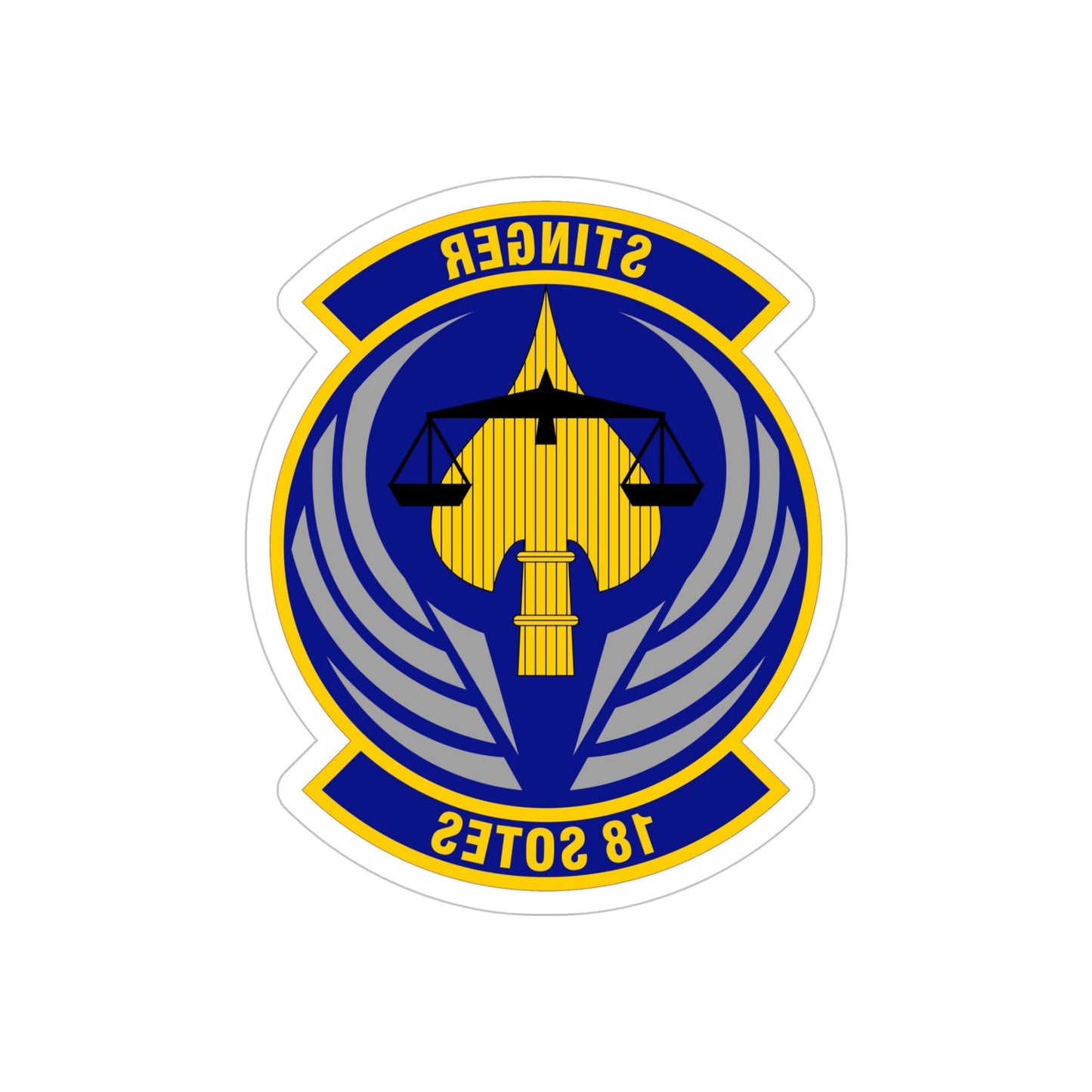 18 Special Operations Test and Evaluation Squadron AFSOC (U.S. Air Force) REVERSE PRINT Transparent STICKER-5" × 5"-The Sticker Space