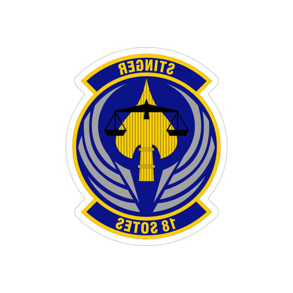 18 Special Operations Test and Evaluation Squadron AFSOC (U.S. Air Force) REVERSE PRINT Transparent STICKER-5" × 5"-The Sticker Space