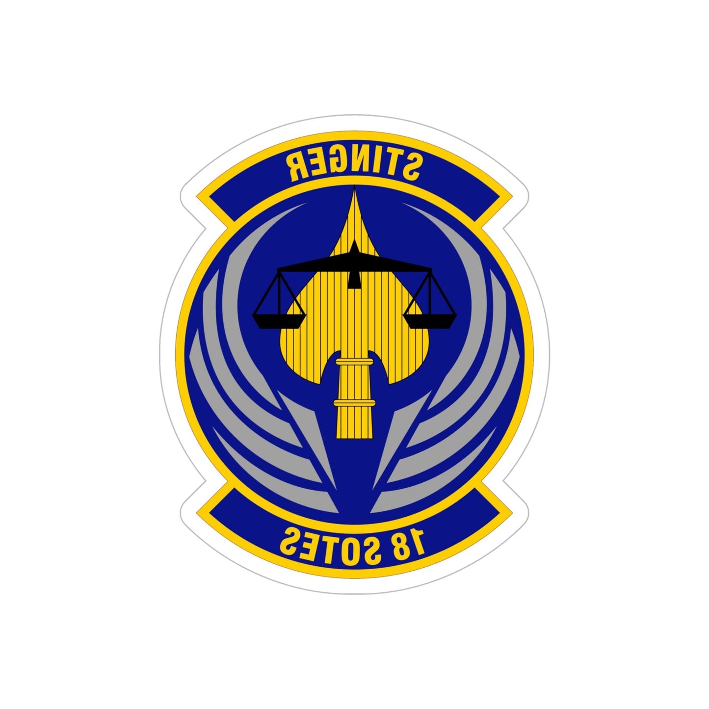 18 Special Operations Test and Evaluation Squadron AFSOC (U.S. Air Force) REVERSE PRINT Transparent STICKER-6" × 6"-The Sticker Space