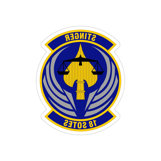 18 Special Operations Test and Evaluation Squadron AFSOC (U.S. Air Force) REVERSE PRINT Transparent STICKER-6" × 6"-The Sticker Space