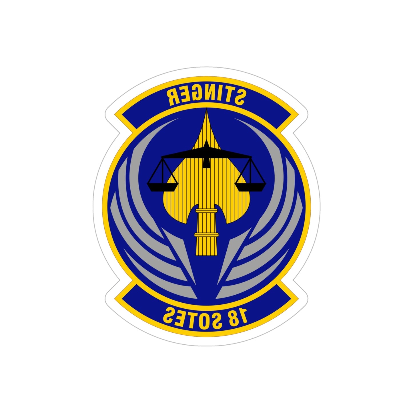 18 Special Operations Test and Evaluation Squadron AFSOC (U.S. Air Force) REVERSE PRINT Transparent STICKER-6" × 6"-The Sticker Space