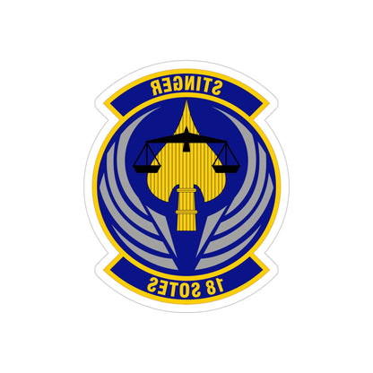 18 Special Operations Test and Evaluation Squadron AFSOC (U.S. Air Force) REVERSE PRINT Transparent STICKER-6" × 6"-The Sticker Space