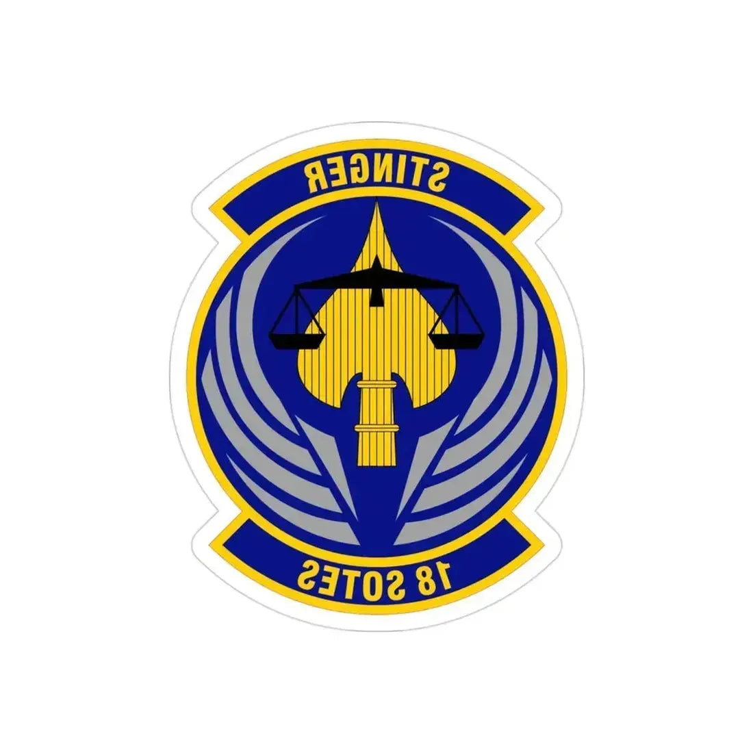 18 Special Operations Test and Evaluation Squadron AFSOC (U.S. Air Force) REVERSE PRINT Transparent Die-Cut STICKER 3 Inch Die-Cut Transparent - The Sticker Space