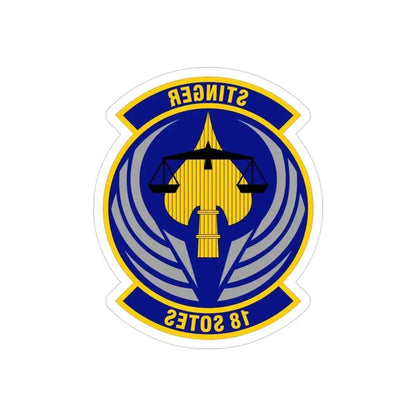 18 Special Operations Test and Evaluation Squadron AFSOC (U.S. Air Force) REVERSE PRINT Transparent Die-Cut STICKER 3 Inch Die-Cut Transparent - The Sticker Space