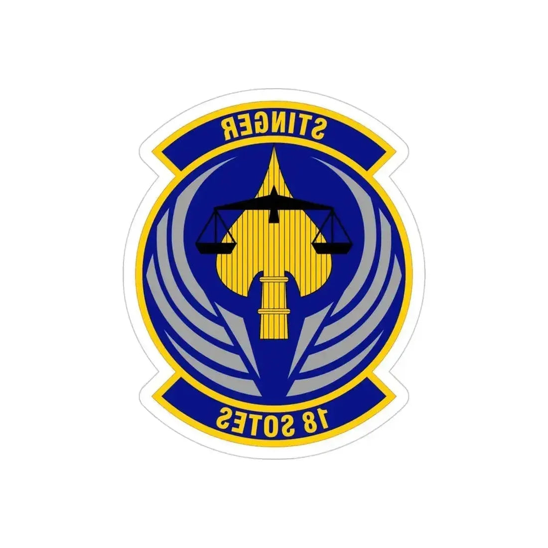 18 Special Operations Test and Evaluation Squadron AFSOC (U.S. Air Force) REVERSE PRINT Transparent Die-Cut STICKER 4 Inch Die-Cut Transparent - The Sticker Space