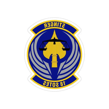 18 Special Operations Test and Evaluation Squadron AFSOC (U.S. Air Force) REVERSE PRINT Transparent Die-Cut STICKER 4 Inch Die-Cut Transparent - The Sticker Space
