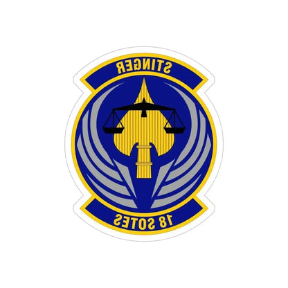 18 Special Operations Test and Evaluation Squadron AFSOC (U.S. Air Force) REVERSE PRINT Transparent Die-Cut STICKER 5 Inch Die-Cut Transparent - The Sticker Space