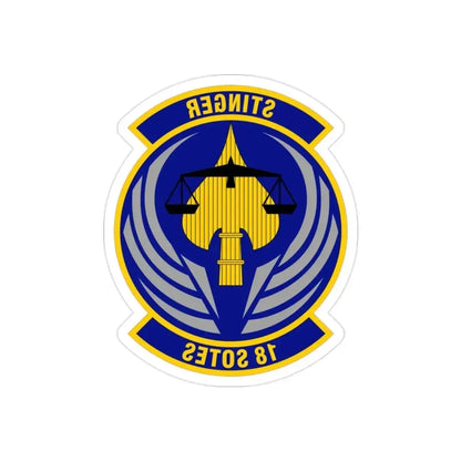 18 Special Operations Test and Evaluation Squadron AFSOC (U.S. Air Force) REVERSE PRINT Transparent Die-Cut STICKER - The Sticker Space