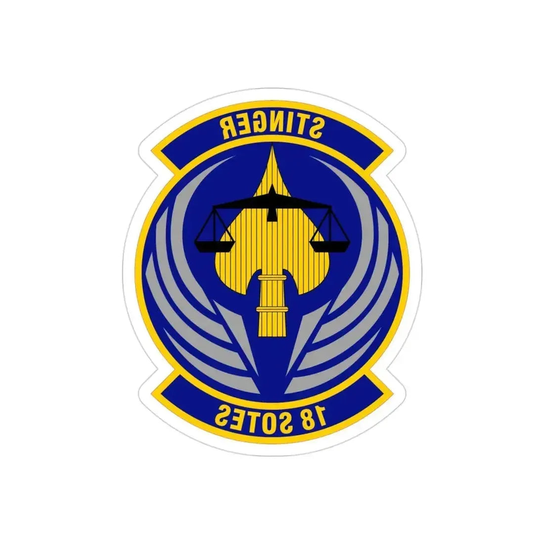 18 Special Operations Test and Evaluation Squadron AFSOC (U.S. Air Force) REVERSE PRINT Transparent Die-Cut STICKER - The Sticker Space