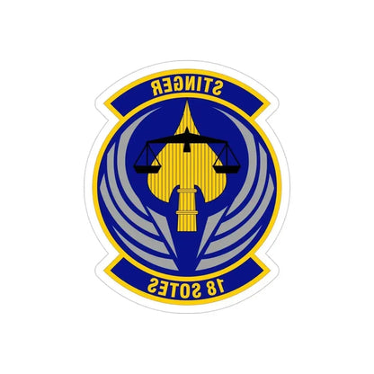 18 Special Operations Test and Evaluation Squadron AFSOC (U.S. Air Force) REVERSE PRINT Transparent Die-Cut STICKER - The Sticker Space