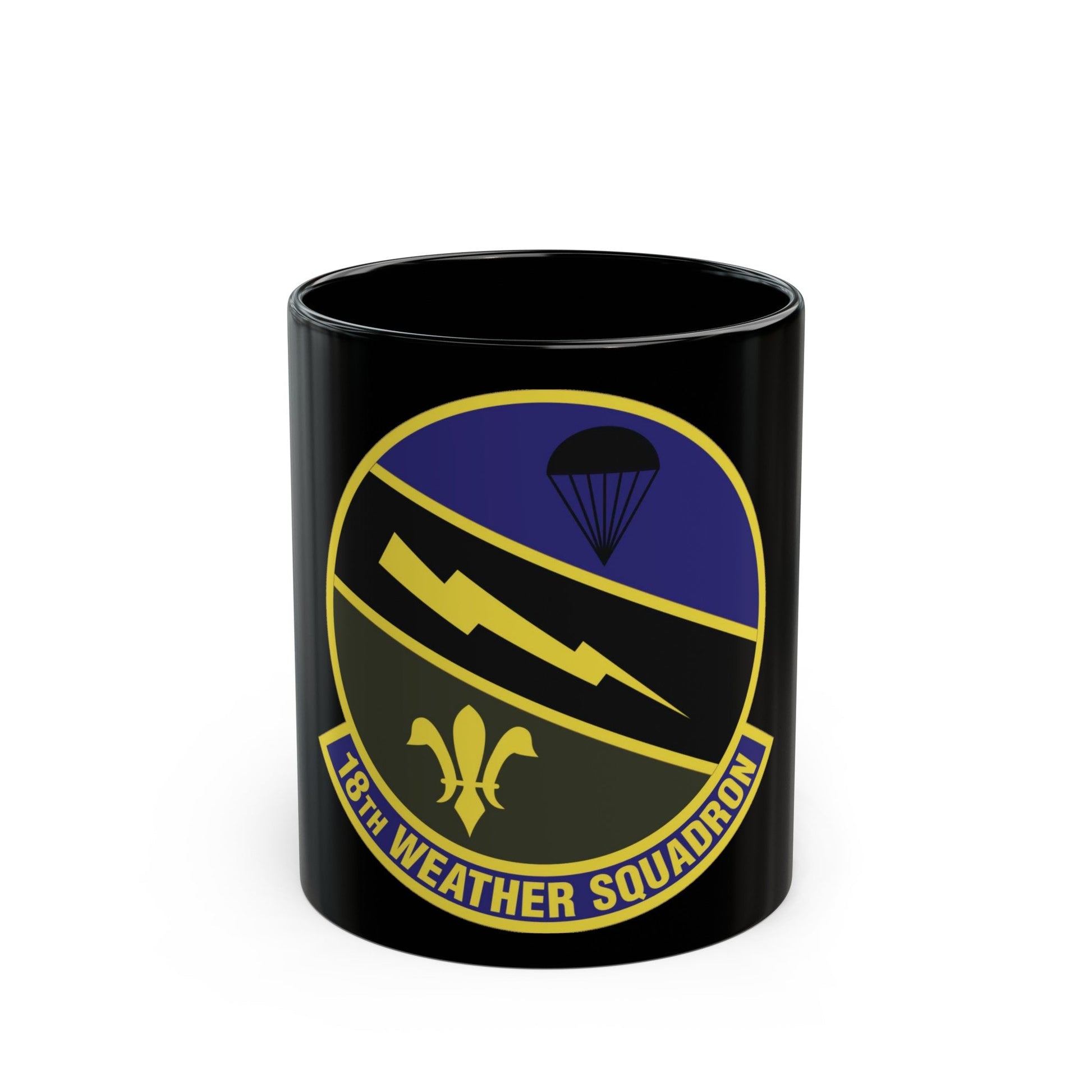 18 Weather Squadron ACC (U.S. Air Force) Black Coffee Mug-11oz-The Sticker Space