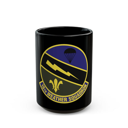 18 Weather Squadron ACC (U.S. Air Force) Black Coffee Mug-15oz-The Sticker Space