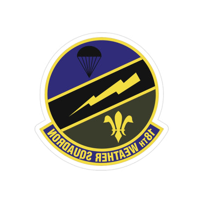 18 Weather Squadron ACC (U.S. Air Force) REVERSE PRINT Transparent STICKER-2" × 2"-The Sticker Space