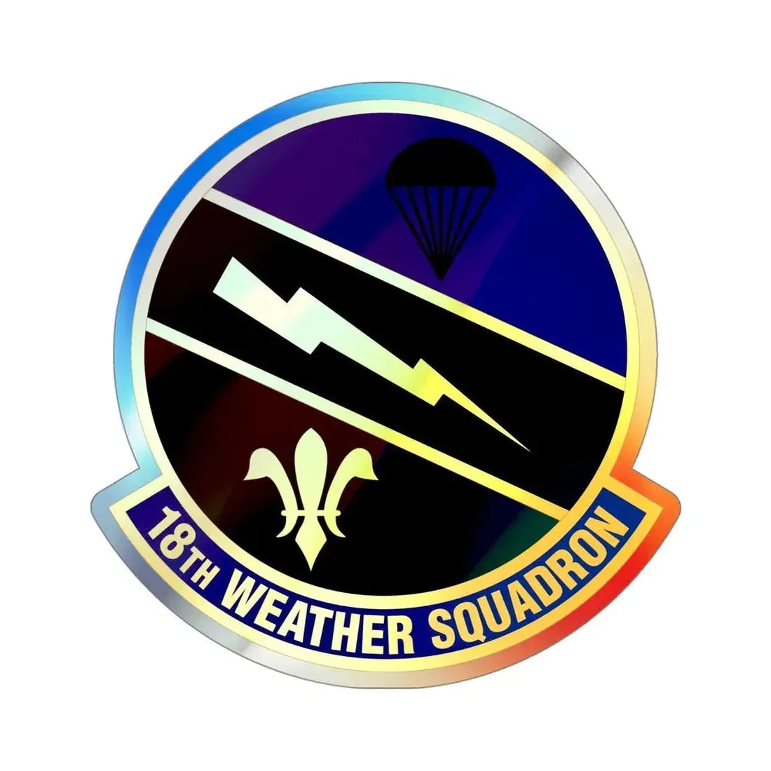 18 Weather Squadron ACC (U.S. Air Force) Holographic STICKER Die-Cut Vinyl Decal - The Sticker Space