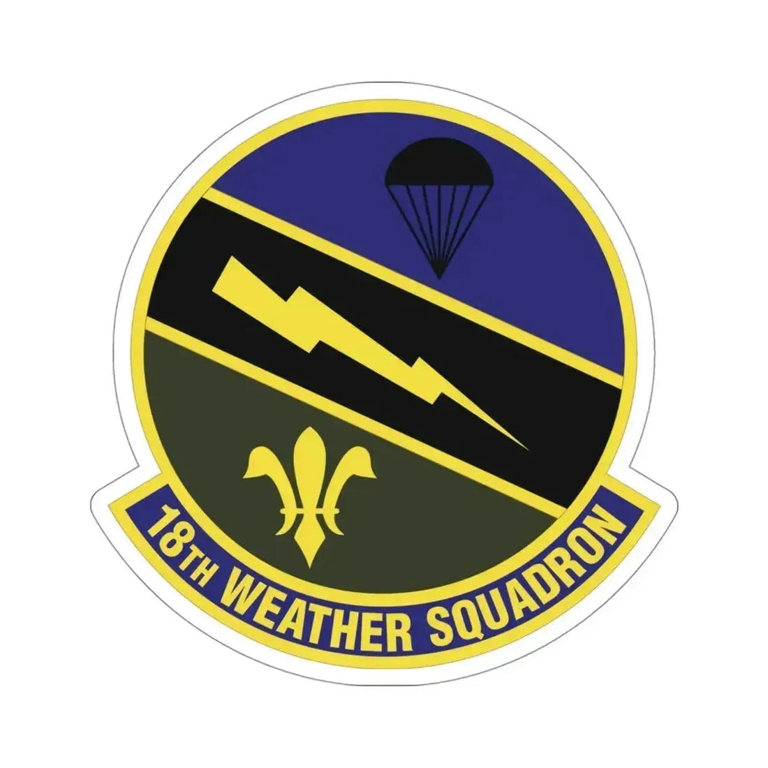 18 Weather Squadron ACC (U.S. Air Force) STICKER Vinyl Die-Cut Decal 4 Inch - The Sticker Space