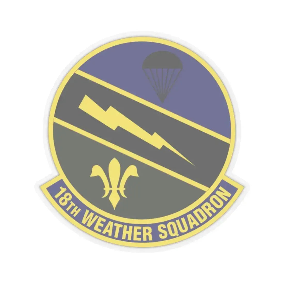 18 Weather Squadron ACC (U.S. Air Force) STICKER Vinyl Kiss-Cut Decal 2 Inch Transparent - The Sticker Space