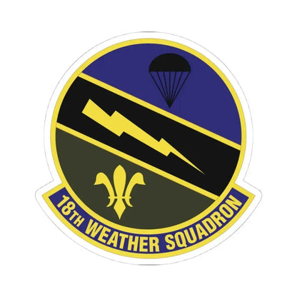 18 Weather Squadron ACC (U.S. Air Force) STICKER Vinyl Kiss-Cut Decal 4 Inch White - The Sticker Space