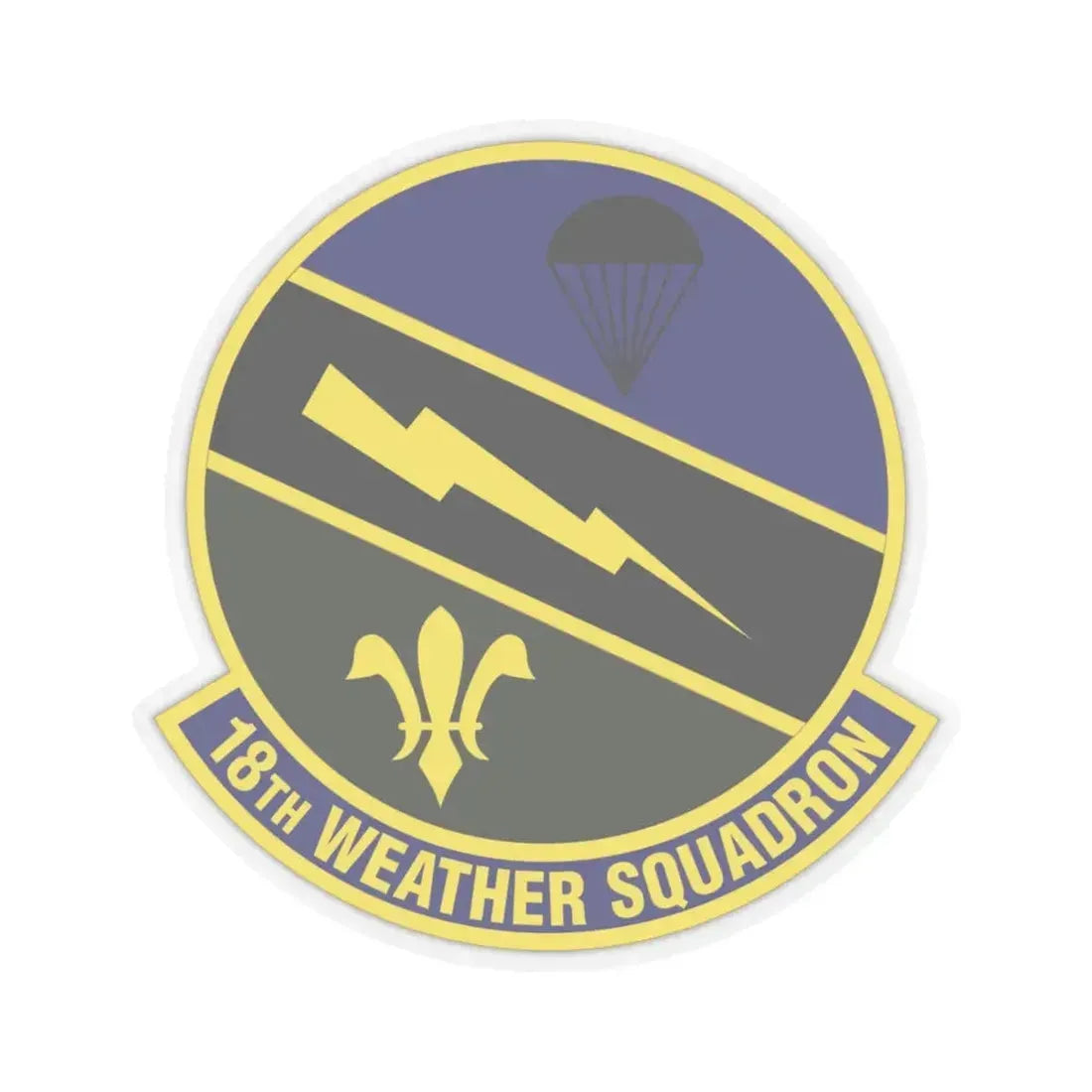 18 Weather Squadron ACC (U.S. Air Force) STICKER Vinyl Kiss-Cut Decal 6 Inch Transparent - The Sticker Space