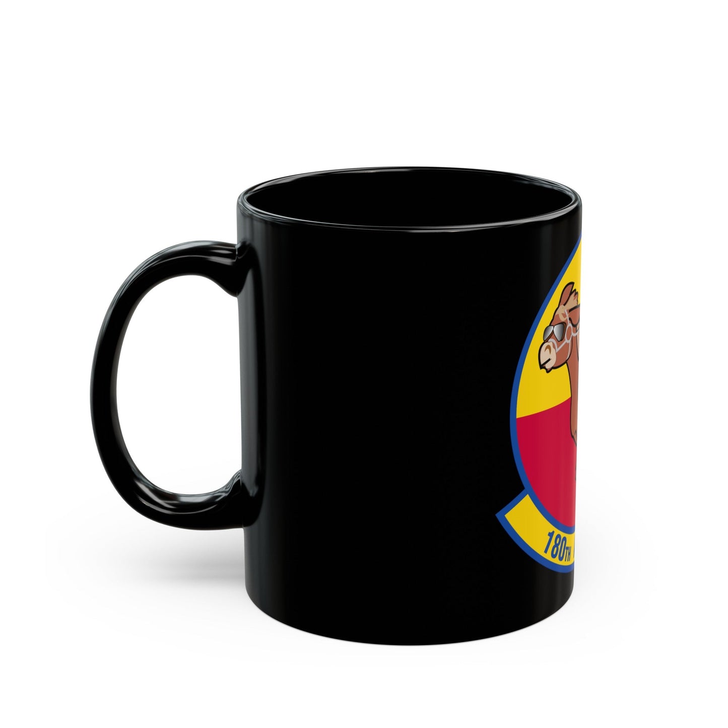 180 Airlift Squadron (U.S. Air Force) Black Coffee Mug-The Sticker Space