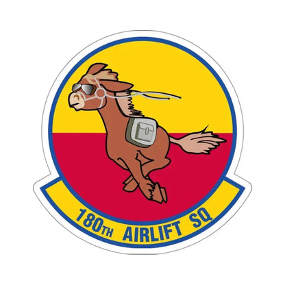 180 Airlift Squadron (U.S. Air Force) STICKER Vinyl Kiss-Cut Decal 3 Inch White - The Sticker Space