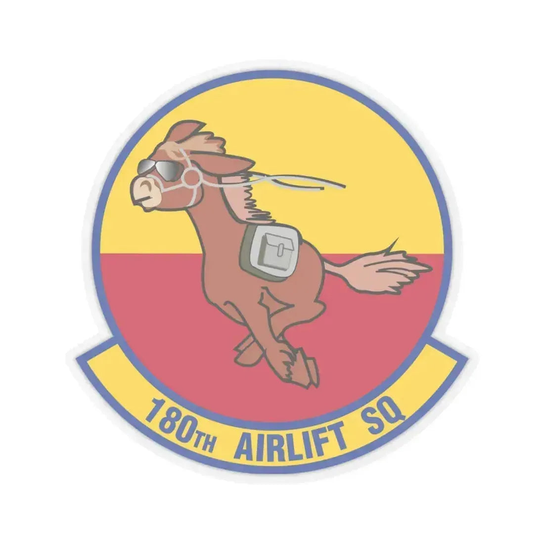 180 Airlift Squadron (U.S. Air Force) STICKER Vinyl Kiss-Cut Decal 4 Inch Transparent - The Sticker Space