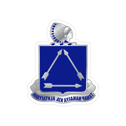 180 Cavalry Regiment (U.S. Army) REVERSE PRINT Transparent Die-Cut STICKER 2 Inch Die-Cut Transparent - The Sticker Space