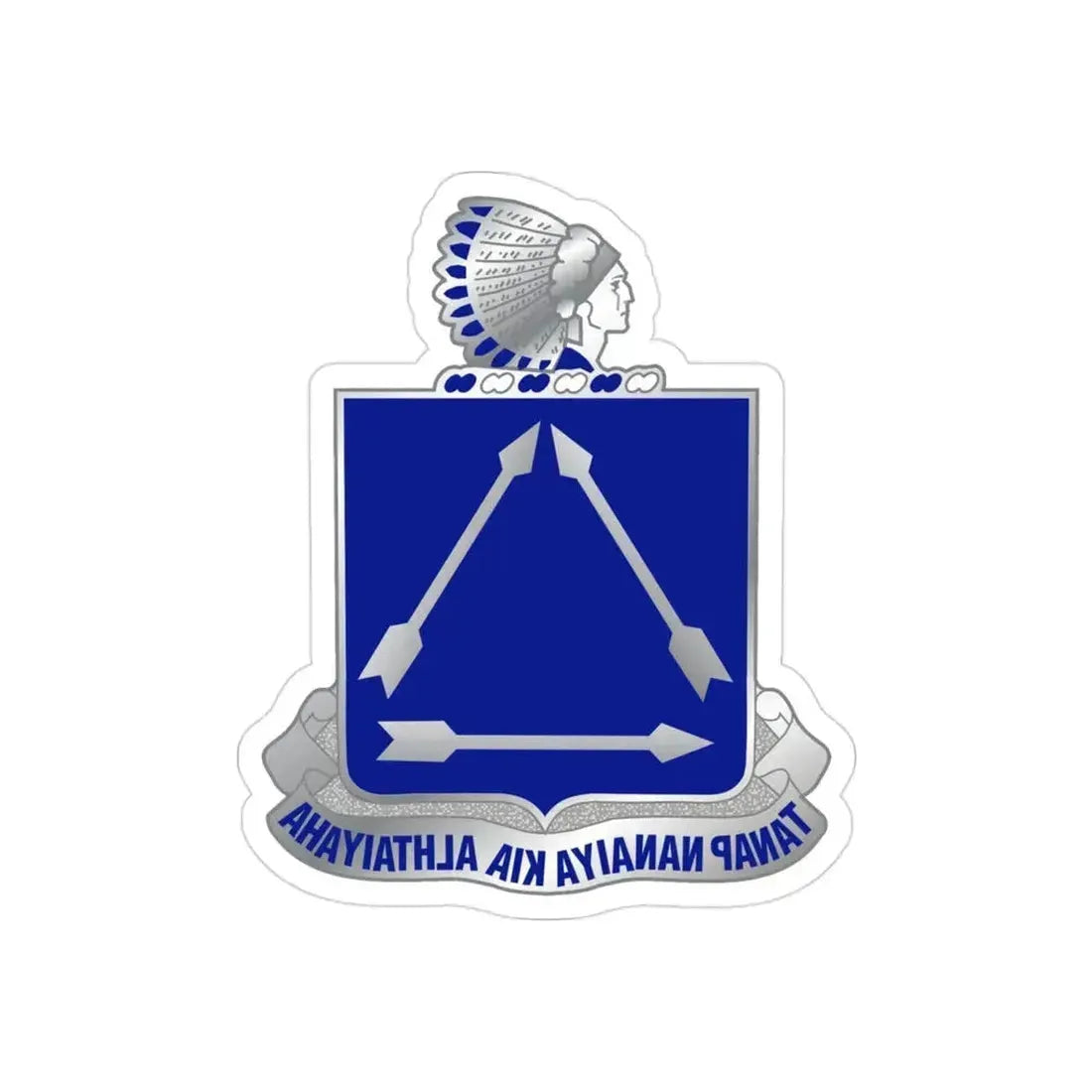 180 Cavalry Regiment (U.S. Army) REVERSE PRINT Transparent Die-Cut STICKER 3 Inch Die-Cut Transparent - The Sticker Space