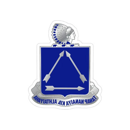 180 Cavalry Regiment (U.S. Army) REVERSE PRINT Transparent Die-Cut STICKER 3 Inch Die-Cut Transparent - The Sticker Space