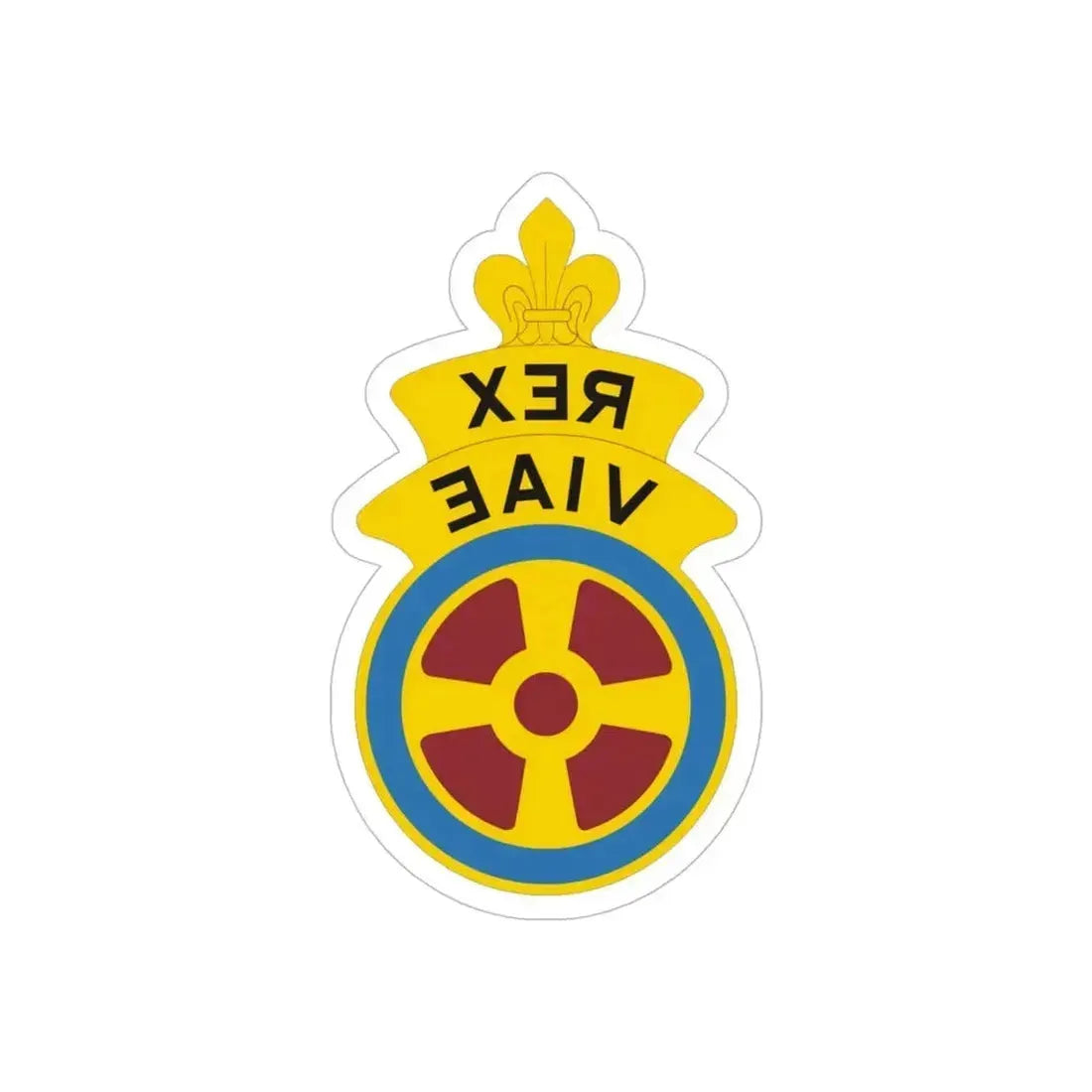 180 Transportation Battalion (U.S. Army) REVERSE PRINT Transparent Die-Cut STICKER 5 Inch Die-Cut Transparent - The Sticker Space