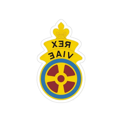 180 Transportation Battalion (U.S. Army) REVERSE PRINT Transparent Die-Cut STICKER 5 Inch Die-Cut Transparent - The Sticker Space