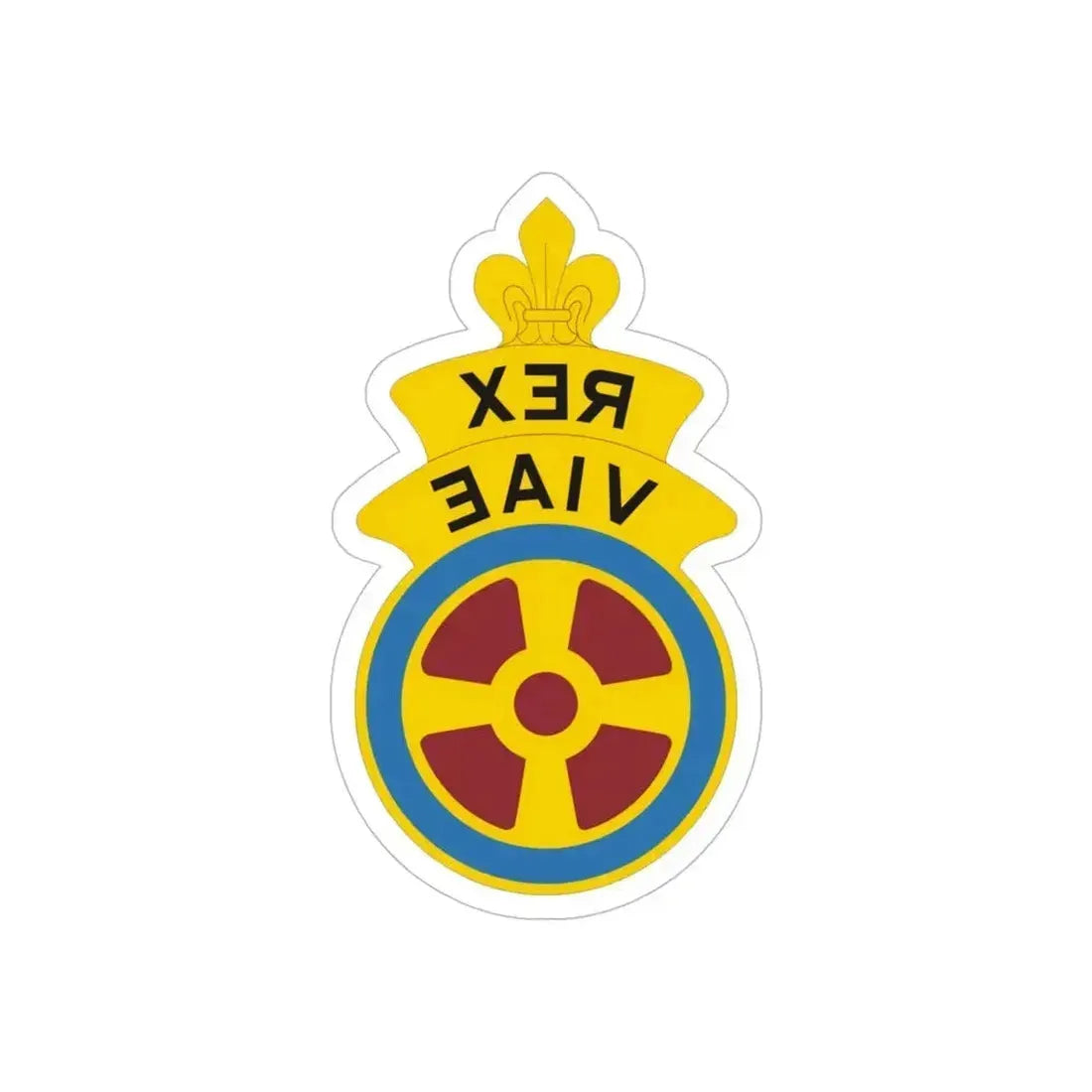 180 Transportation Battalion (U.S. Army) REVERSE PRINT Transparent Die-Cut STICKER 6 Inch Die-Cut Transparent - The Sticker Space