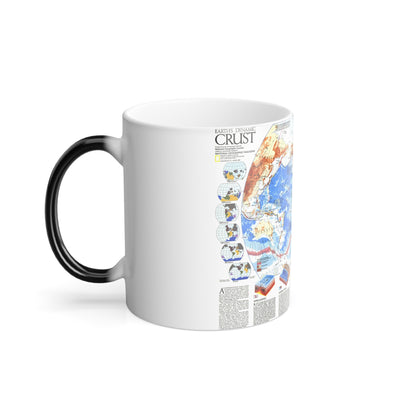 World Map - Earth's Dynamic Crust (1985) (Map) Color Changing Mug 11oz-11oz-The Sticker Space