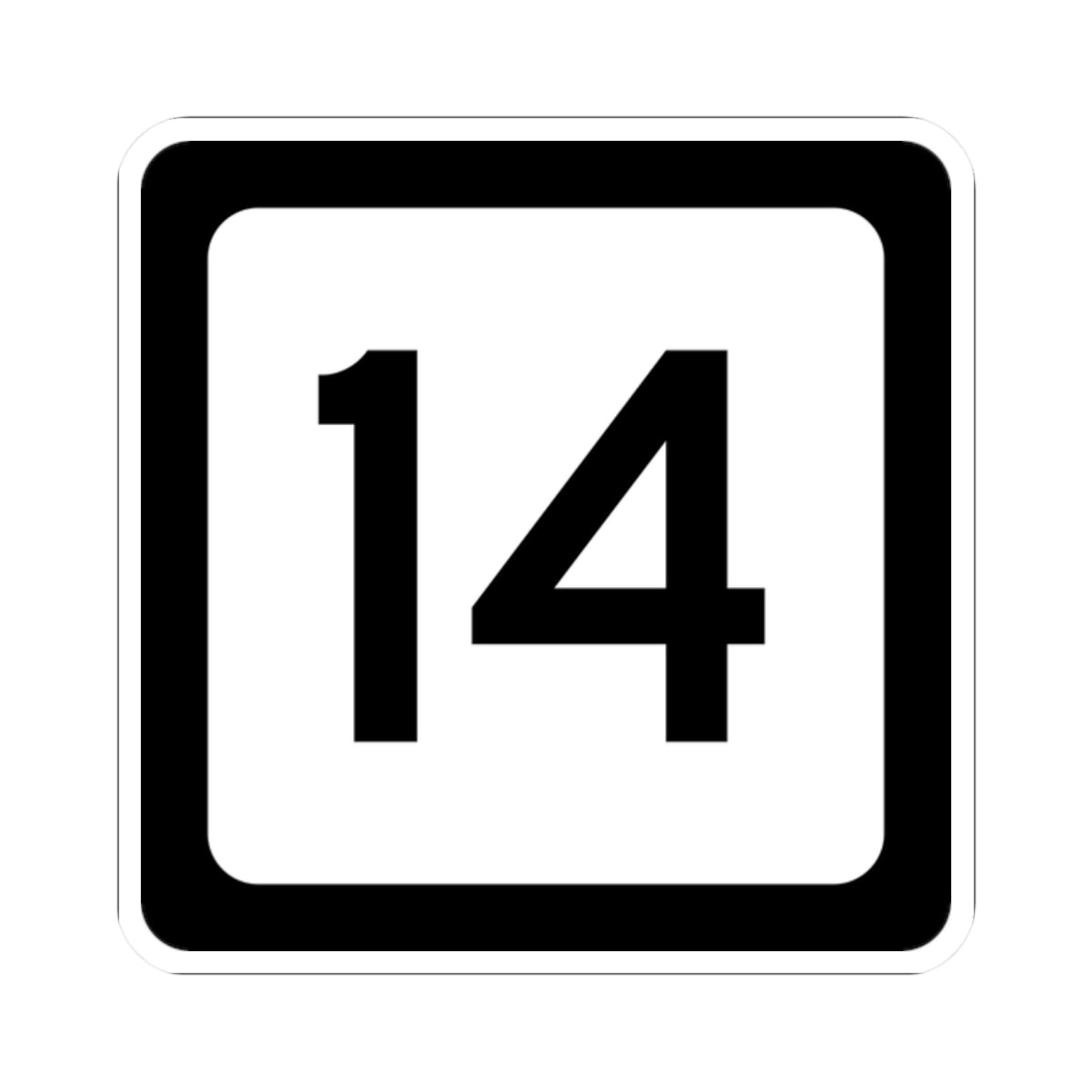 WV-14 (Virginia) (Road Sign) STICKER Vinyl Kiss-Cut Decal