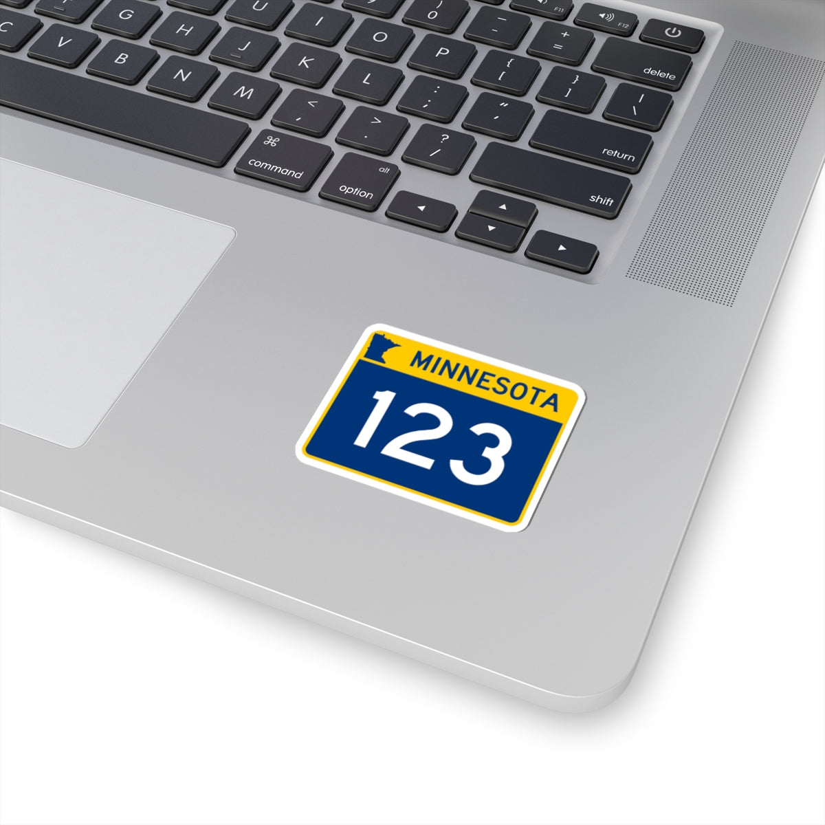 MN-123 wide (Minnesota) (Road Sign) STICKER Vinyl Kiss-Cut Decal