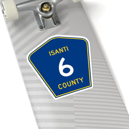 Isanti County 6 MN (Minnesota) (Road Sign) STICKER Vinyl Kiss-Cut Decal